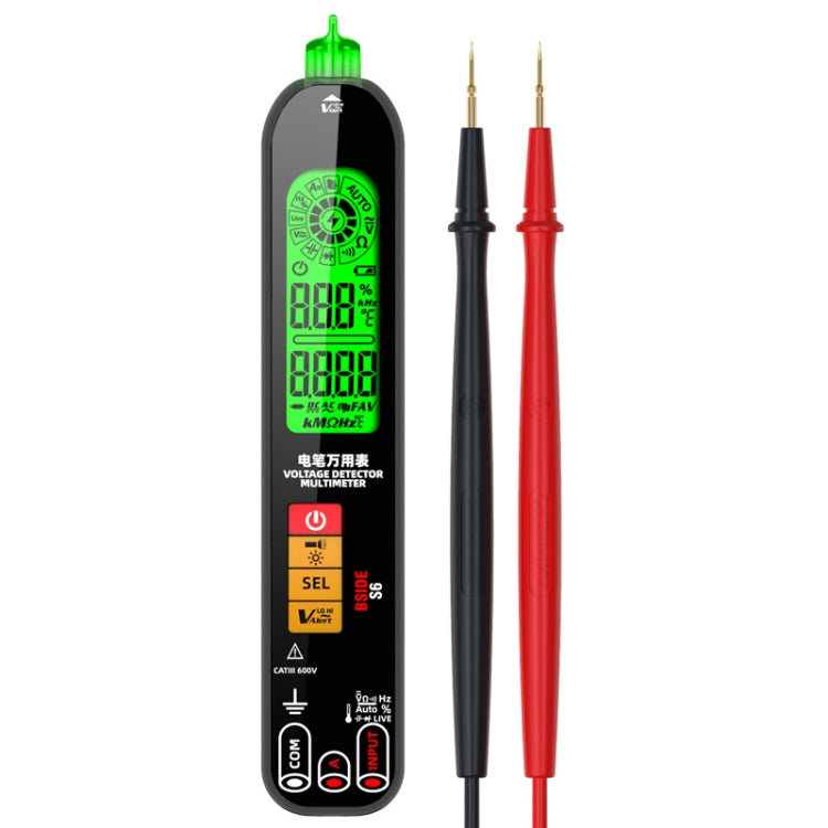 BSIDE S6 Multimetro digitale intelligente Penna per test di corrente Capacità Temperatura Rilevatore di tensione, S6 BSIDE S6 Multimetro digitale intelligente Penna per test di corrente Capacità Temperatura Rilevatore di tensione, S6